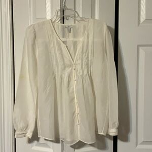 Joie Cream Button-Down Blouse